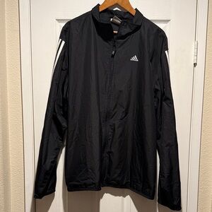 Adidas Men's Black Windbreaker Jacket